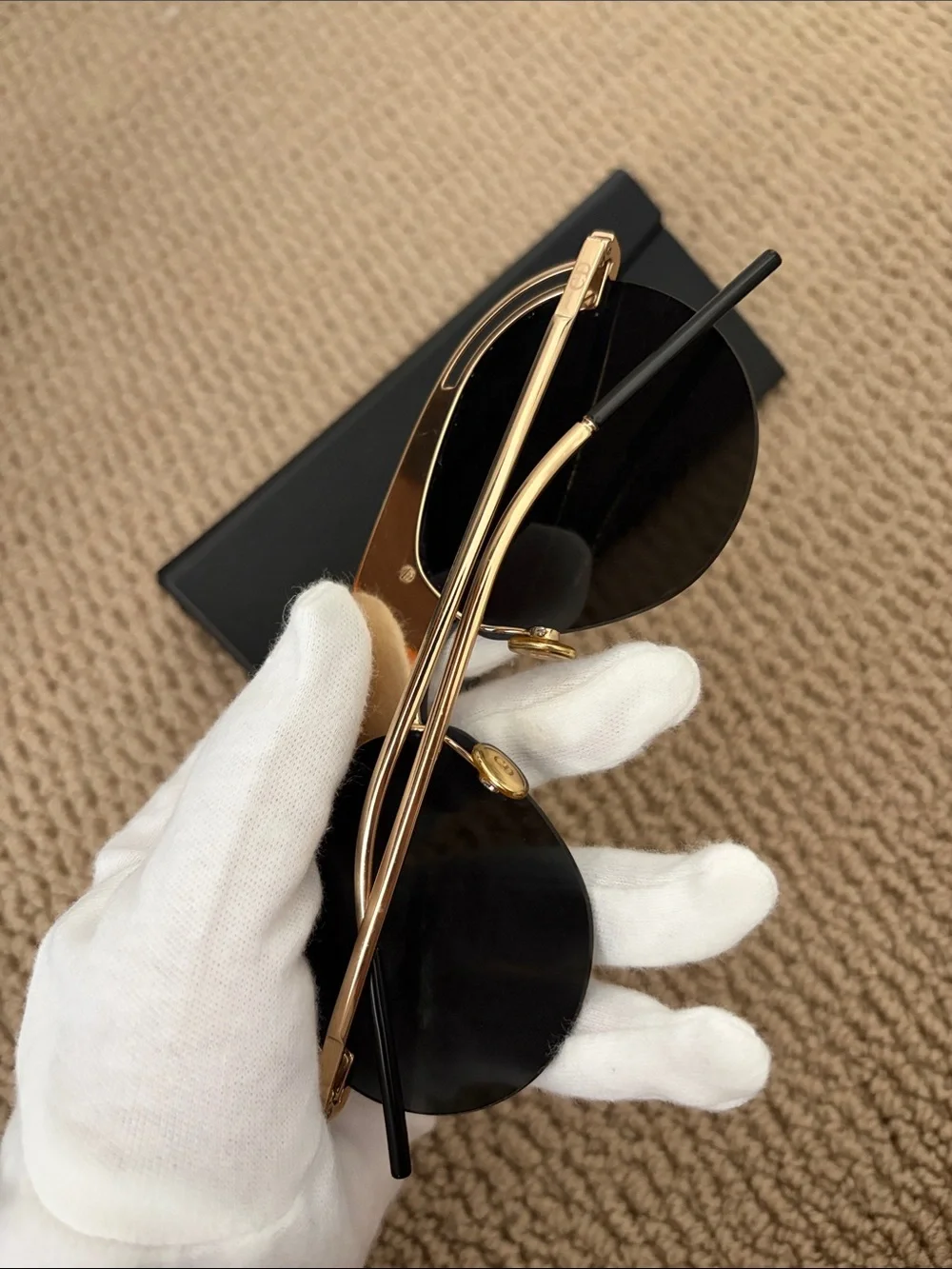 Dior Black and Gold Men’s Aviator Sunglasses